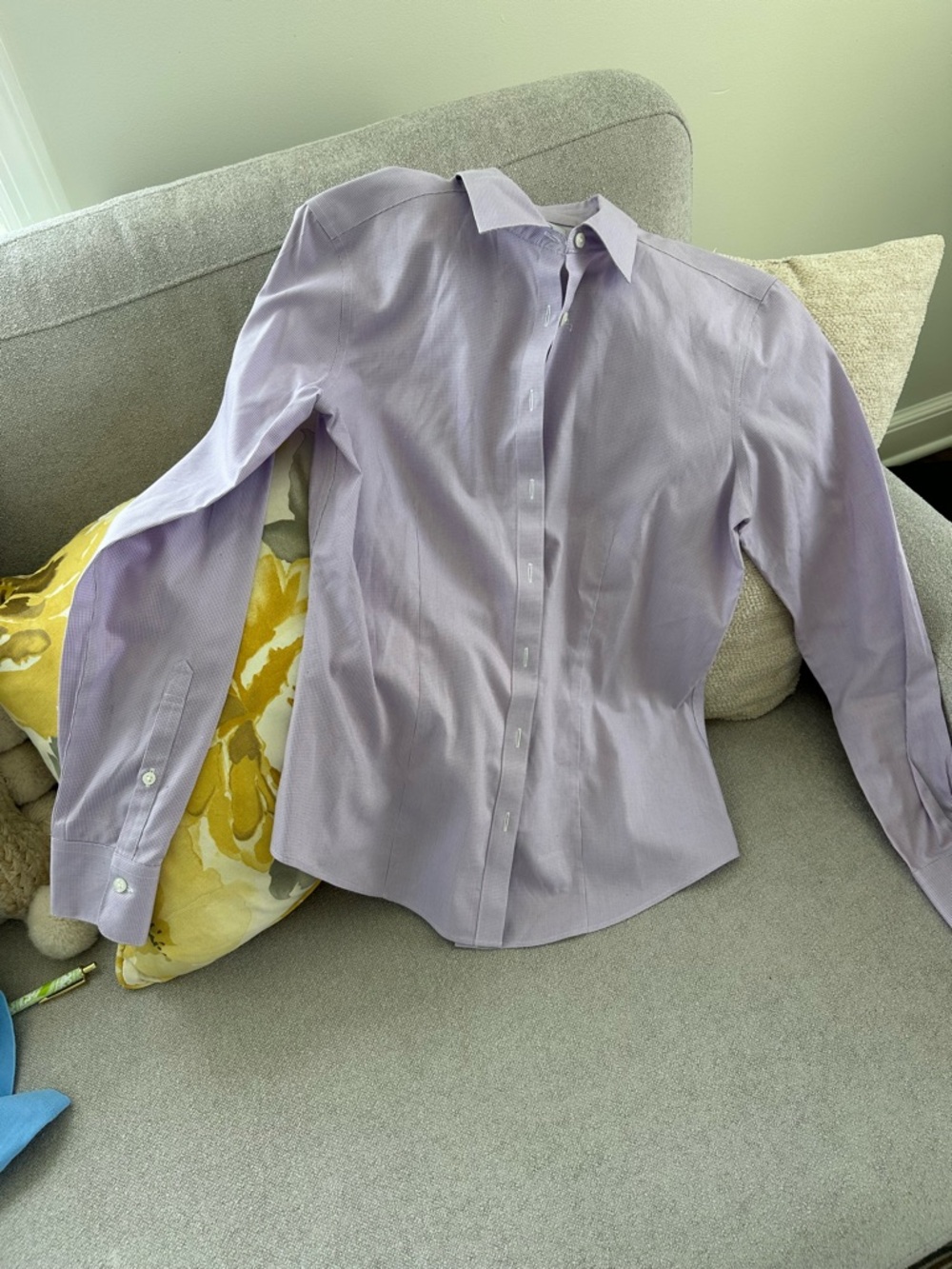 Brooks Brothers Lilac Micro-Check Dress Shirt